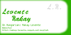 levente makay business card